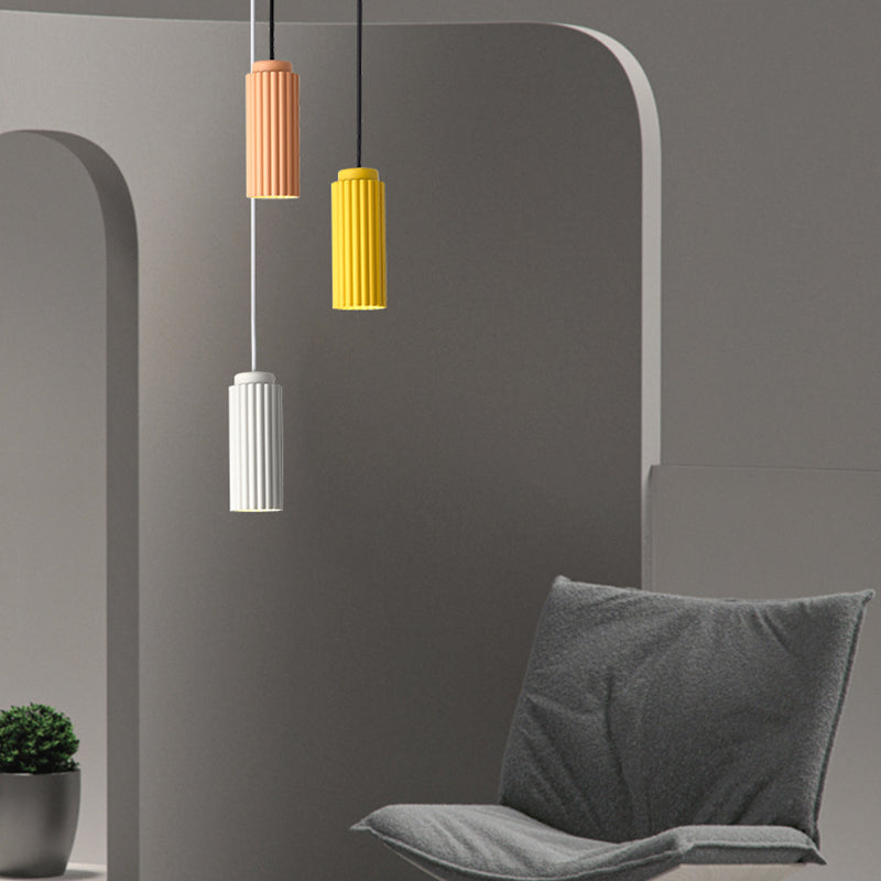 Cilindrische slinger licht macaron metaal 1 bol woonkamer hangende lamp armatuur