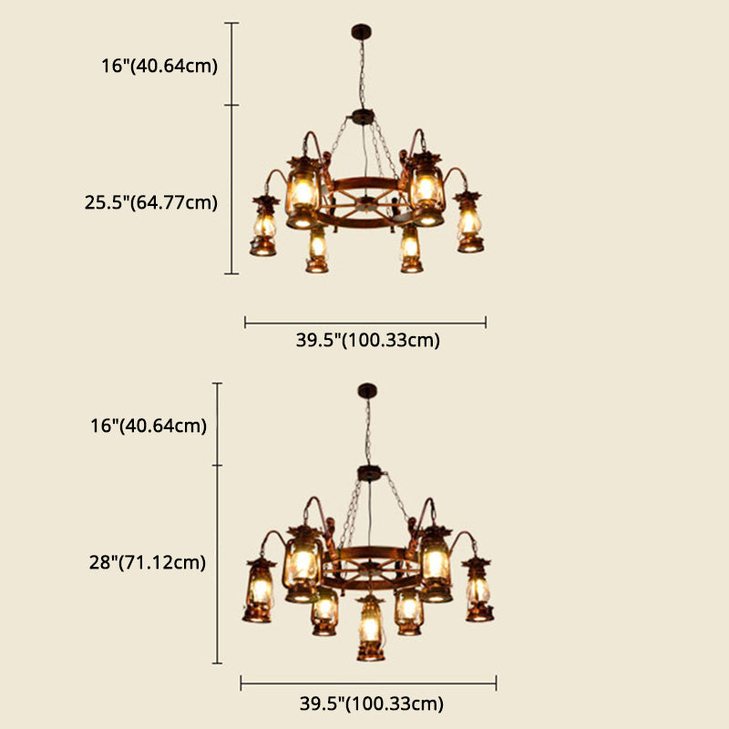 Lámpara de lámpara de queroseno Luz de lámpara Metálico Retro Retro Industrial Style Lighting Accesorios para restaurante