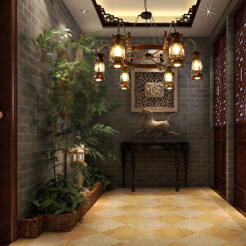 Lámpara de lámpara de queroseno Luz de lámpara Metálico Retro Retro Industrial Style Lighting Accesorios para restaurante