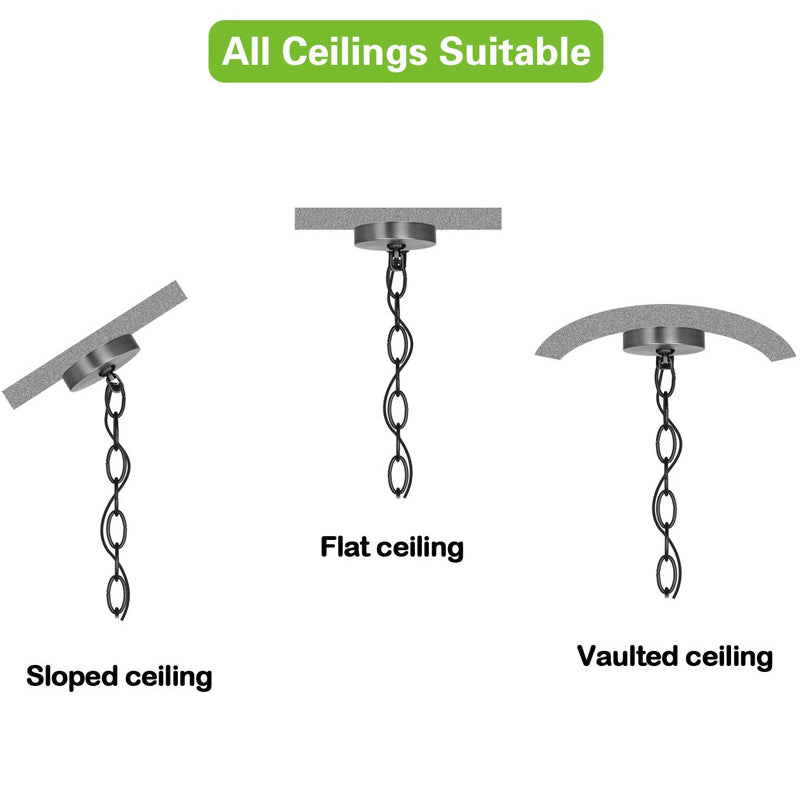 Luz de techo de hierro forjado de hierro forjado de ajuste ajustable de cuadrado industrial para el comedor