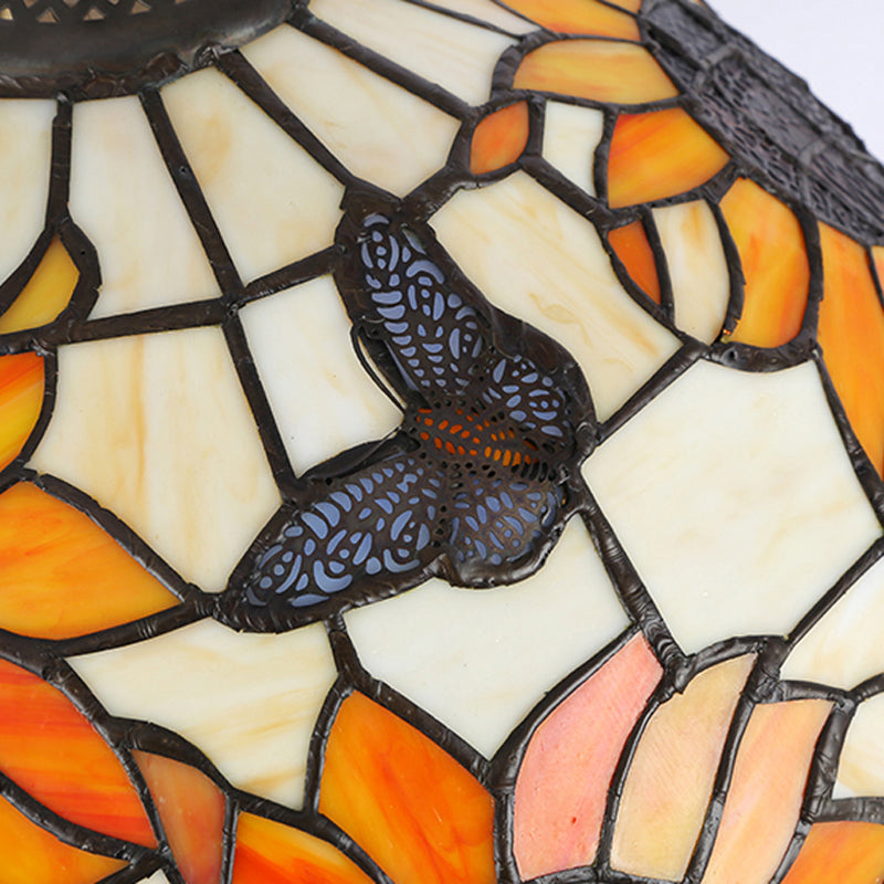 Baroque Hand Cut Glass Single Pendant Domed Suspended Lighting Fixture for Kitchen