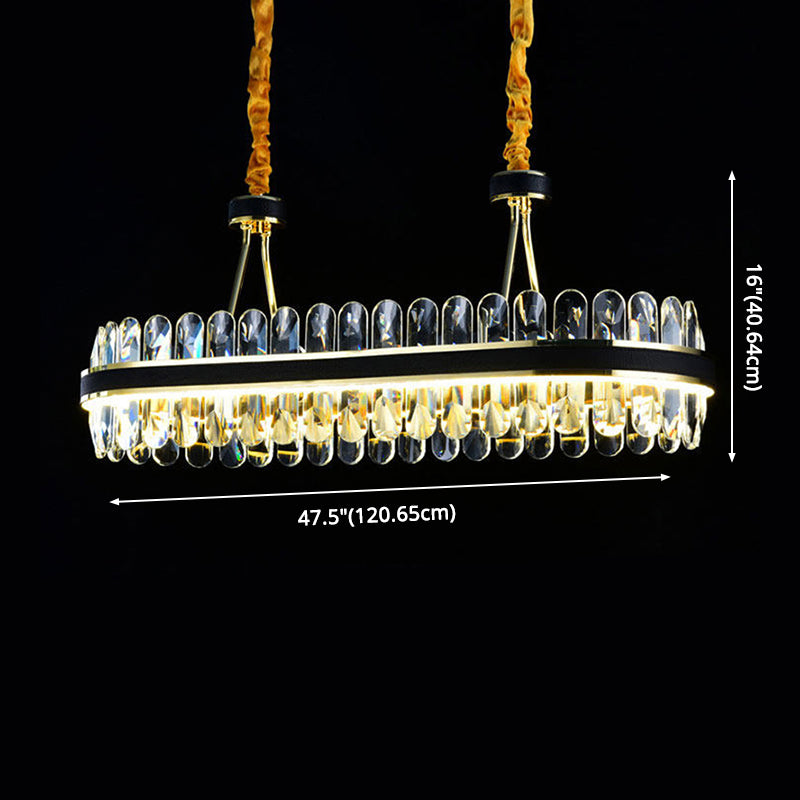 Black Faceted Clear Crystal Prism Tubular Ceiling Pendant Contemporary Island Lighting Fixtures