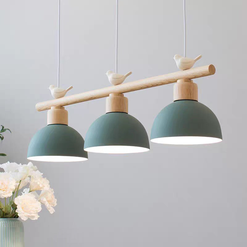 Metal 3 Lights Island Pendant Lighting Round Minimalist Island Light Fixtures for Dining Room