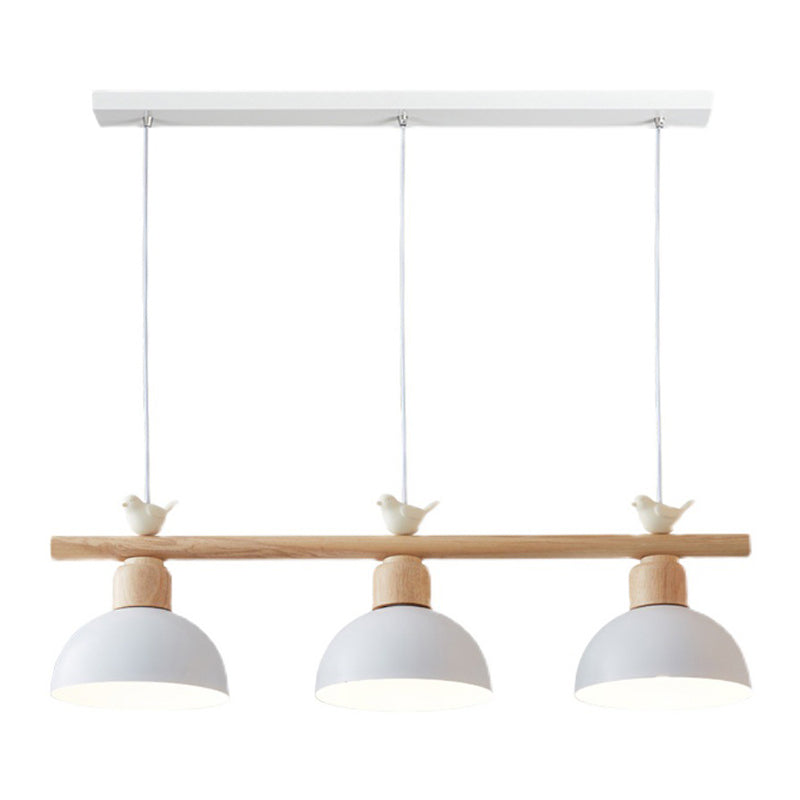 Metal 3 Lights Island Pendant Lighting Round Minimalist Island Light Fixtures for Dining Room