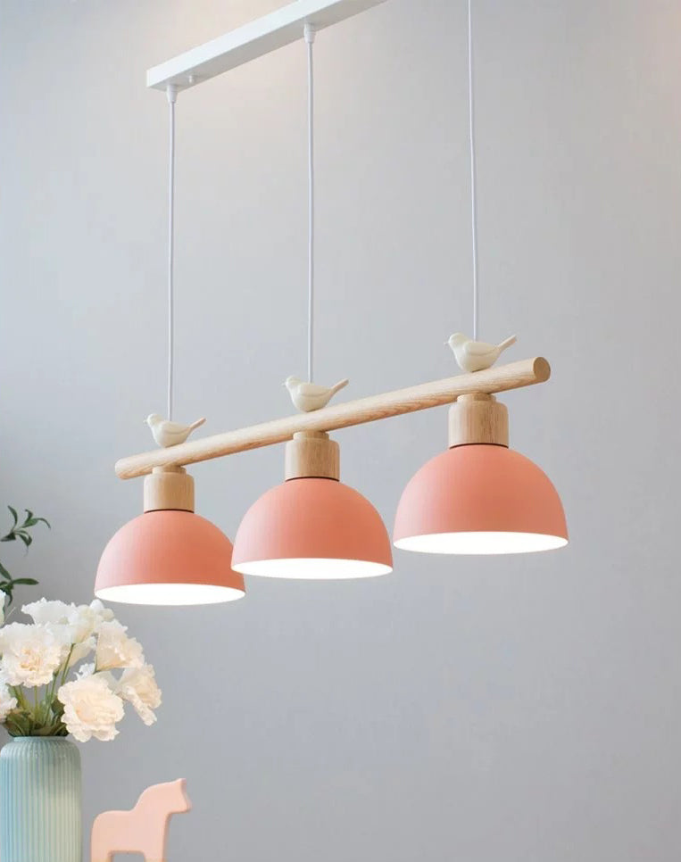 Metal 3 Lights Island Pendant Lighting Round Minimalist Island Light Fixtures for Dining Room