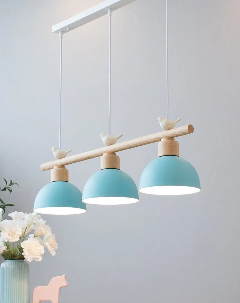 Metal 3 Lights Island Pendant Lighting Round Minimalist Island Light Fixtures for Dining Room