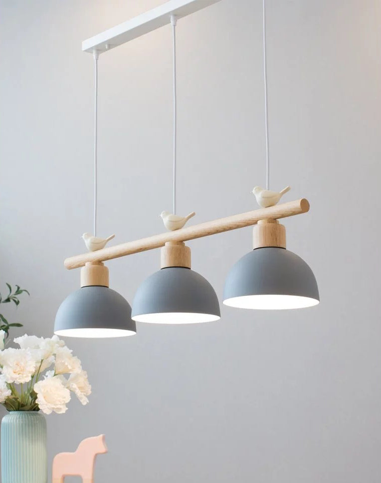 Metal 3 Lights Island Pendant Lighting Round Minimalist Island Light Fixtures for Dining Room