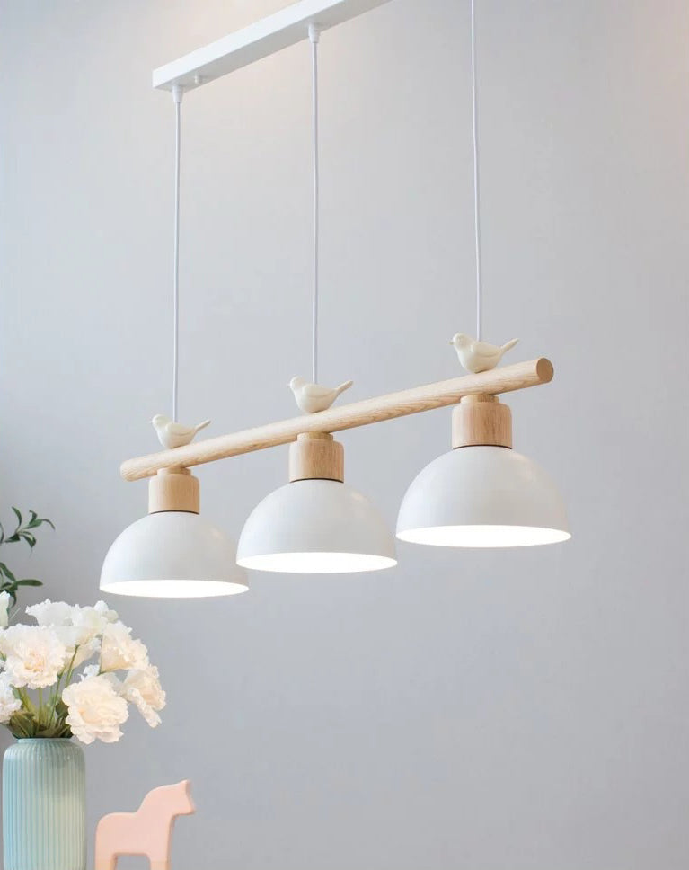 Metal 3 Lights Island Pendant Lighting Round Minimalist Island Light Fixtures for Dining Room