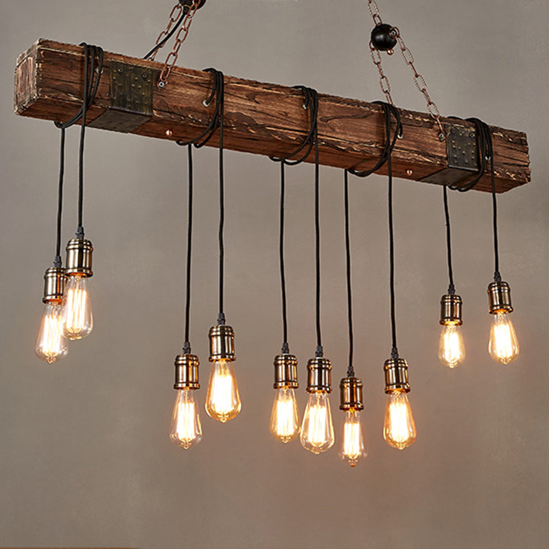 COLORE DI LEGGIO LUCE PENDANTE ISLANDE RETTANGOLARE IN INDUSTRIALE LUCE DI BACCHIO DI INGGIO