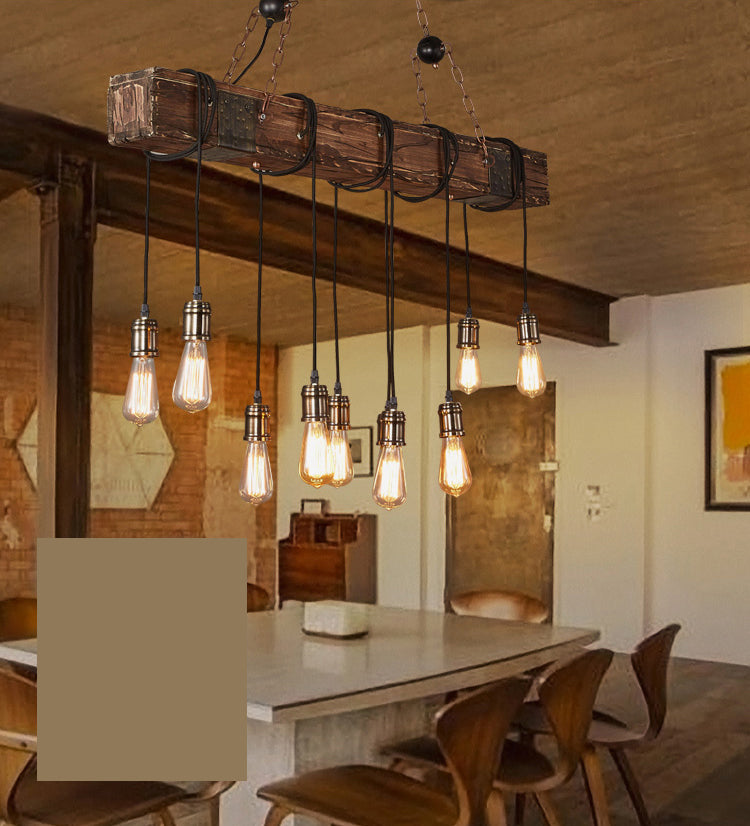 COLORE DI LEGGIO LUCE PENDANTE ISLANDE RETTANGOLARE IN INDUSTRIALE LUCE DI BACCHIO DI INGGIO