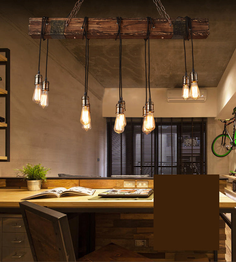 COLORE DI LEGGIO LUCE PENDANTE ISLANDE RETTANGOLARE IN INDUSTRIALE LUCE DI BACCHIO DI INGGIO