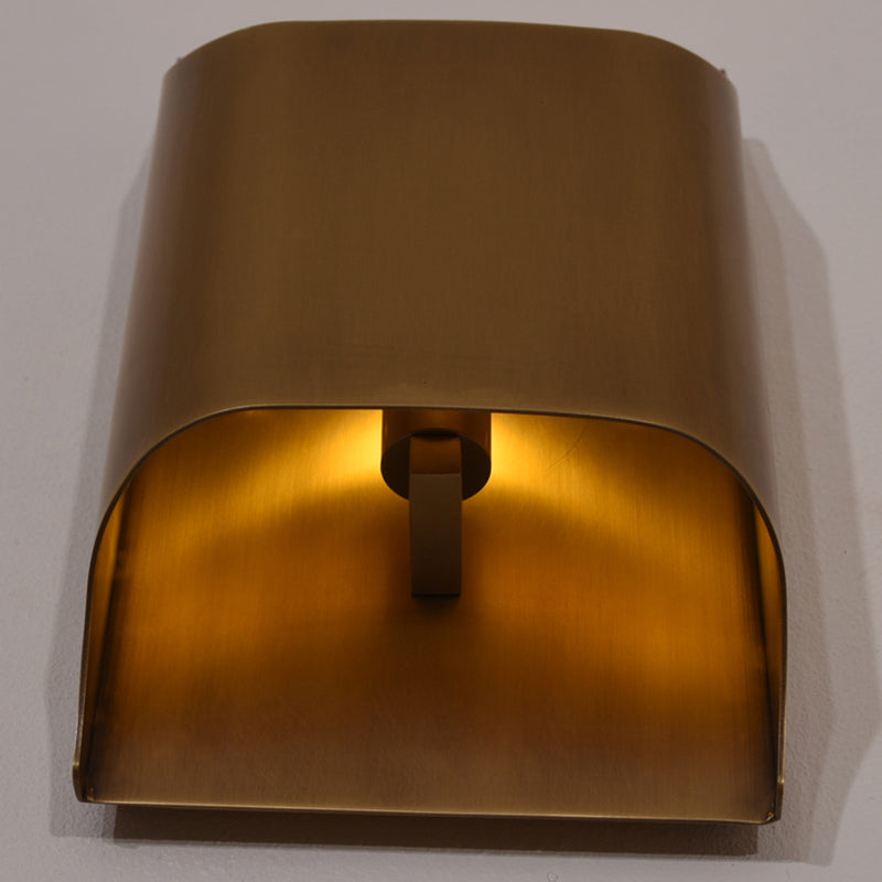 Moderner minimalistischer Stil abgeflachtes Rohrwand montiertes Leuchte Kupferwandleuchte für Schlafzimmer