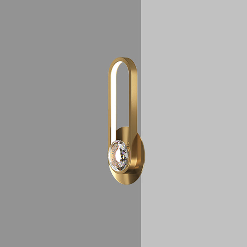 Modern Luxury Style Wall Mounted Light Fixture Copper Flush Mount Wall Sconce for Living Room