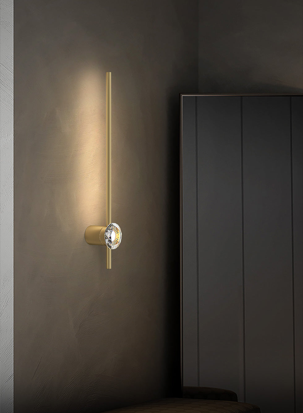 Modern Luxury Style Wall Mounted Light Fixture Copper Flush Mount Wall Sconce for Living Room