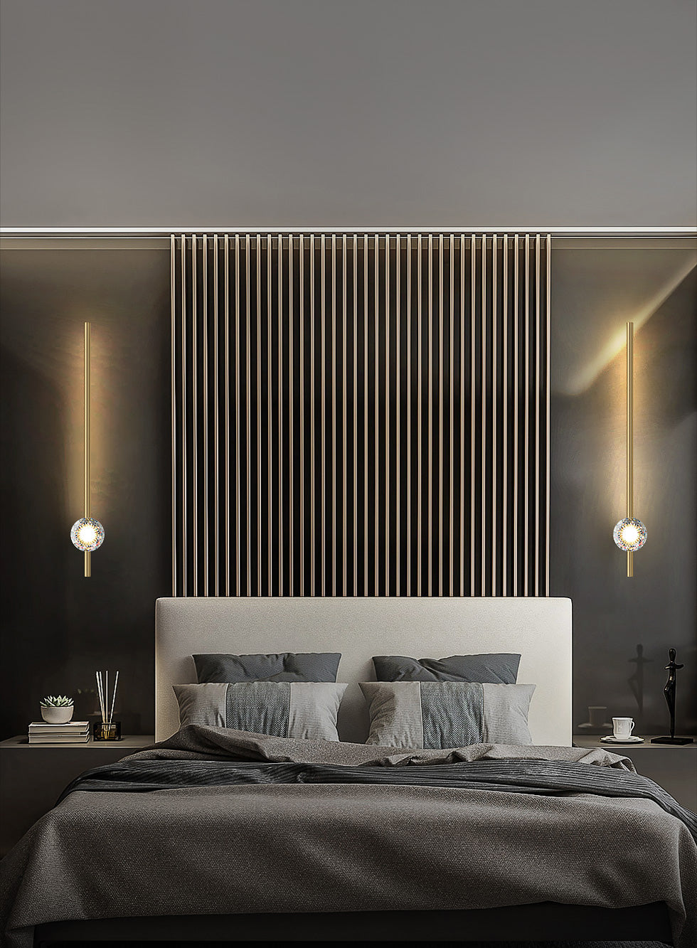 Modern Luxury Style Wall Mounted Light Fixture Copper Flush Mount Wall Sconce for Living Room