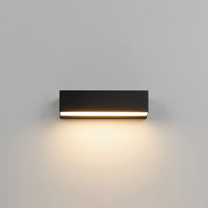 Modern Minimalist Style Rectangle Flush Mount Wall Sconce Aluminum 1 Light Wall Mount Light Fixture for Bedroom