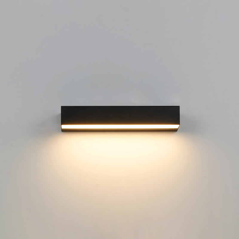 Modern Minimalist Style Rectangle Flush Mount Wall Sconce Aluminum 1 Light Wall Mount Light Fixture for Bedroom