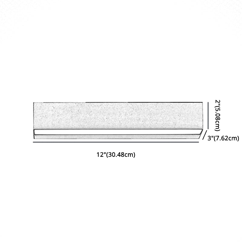 Modern Minimalist Style Rectangle Flush Mount Wall Sconce Aluminum 1 Light Wall Mount Light Fixture for Bedroom