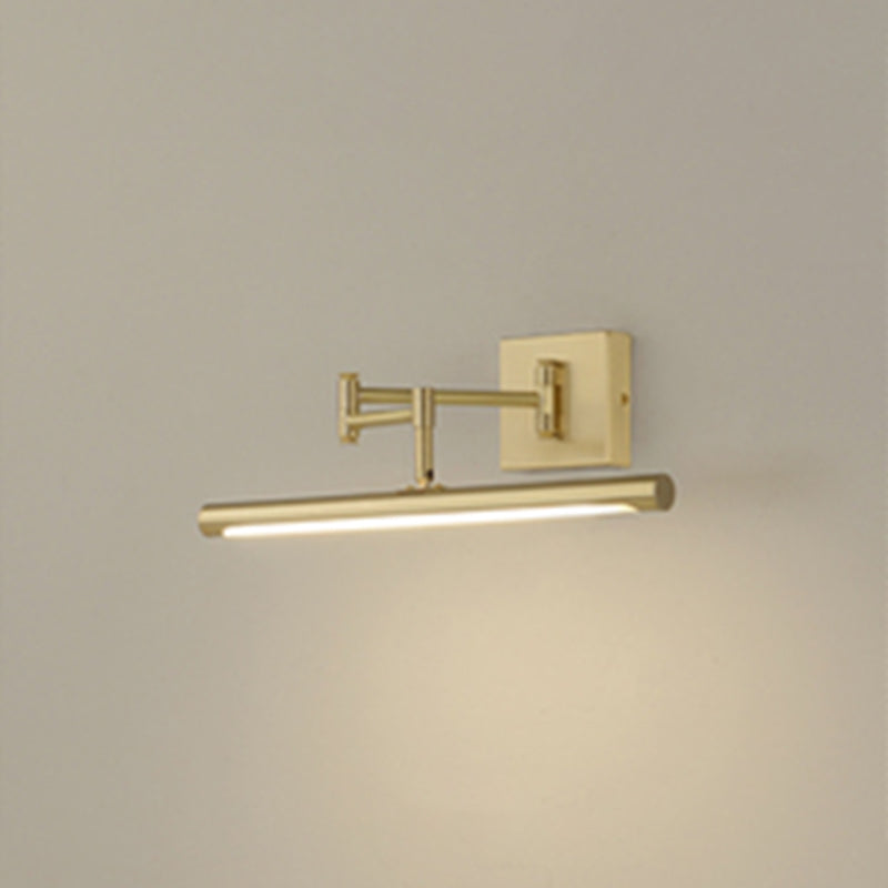 Mid-Century Cylindrical Wall Mounted Vanity Lights Copper Vanity Wall Light Fixtures for Bathroom