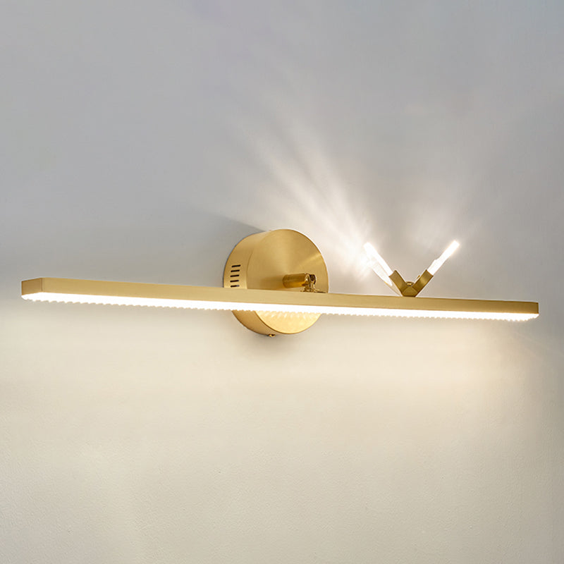 Minimaliste moderne à vanité murale rationalisée Lumières Copper Vanity Wall Lighttures pour salle de bain