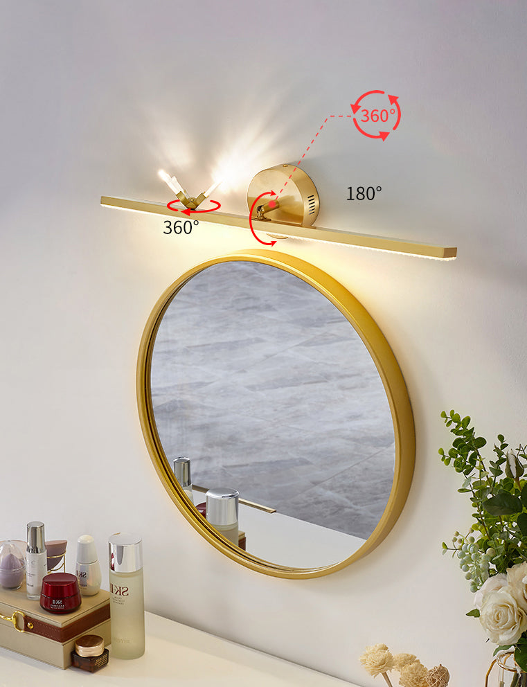 Minimaliste moderne à vanité murale rationalisée Lumières Copper Vanity Wall Lighttures pour salle de bain
