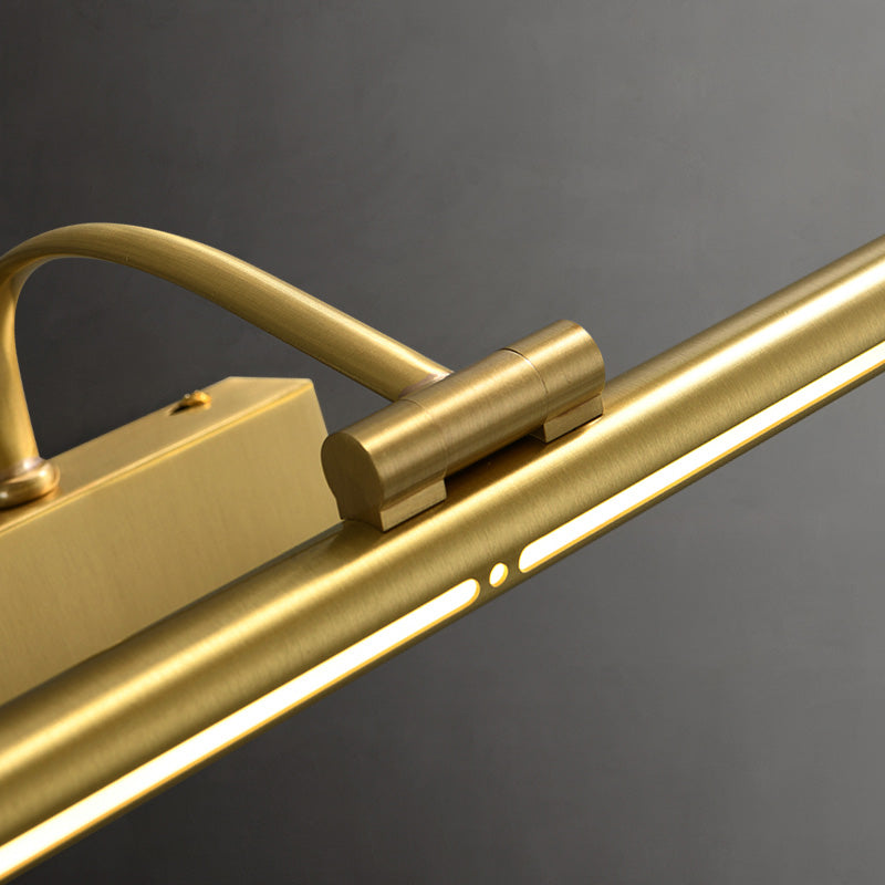 Mid-Century Luxury Style Elongated Wall Mounted Vanity Lights Copper Vanity Wall Light Fixtures for Bathroom