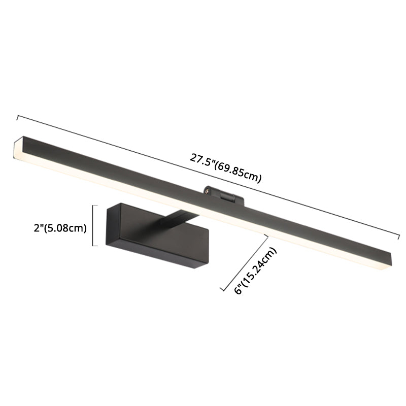 Modern Minimalist Style Linear Wall Mounted Vanity Lights Metal Vanity Wall Light Fixtures for Bathroom