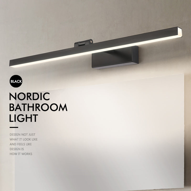 Modern Minimalist Style Linear Wall Mounted Vanity Lights Metal Vanity Wall Light Fixtures for Bathroom