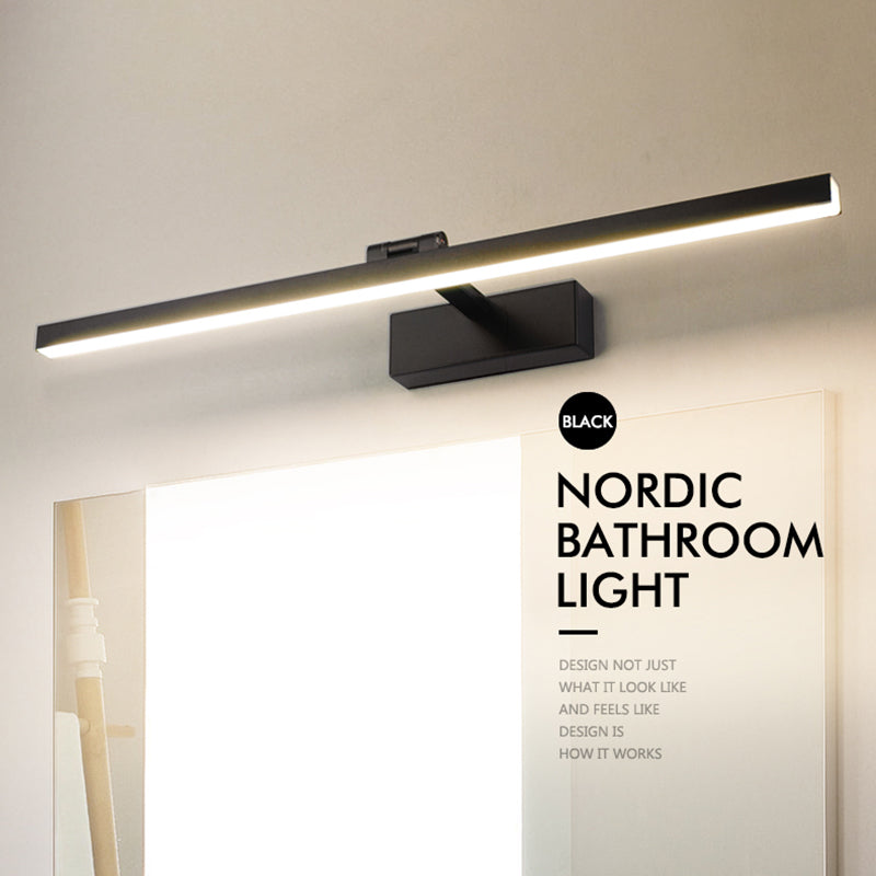 Modern Minimalist Style Linear Wall Mounted Vanity Lights Metal Vanity Wall Light Fixtures for Bathroom
