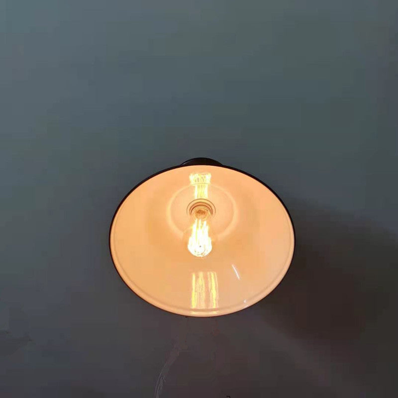 Luminaire semi-encastré en métal noir, plafonnier semi-encastré de style industriel pour grange