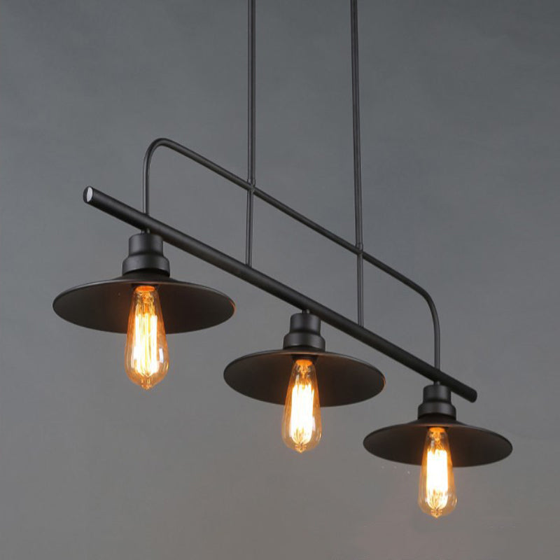 Industrial Vintage Symmetrical Island Pendant Light Wrought Iron Ceiling Light for Commercial Place