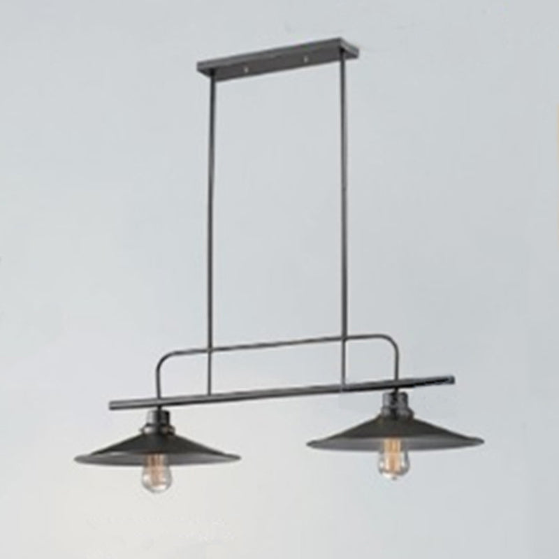 Industrial Vintage Symmetrical Island Pendant Light Wrought Iron Ceiling Light for Commercial Place