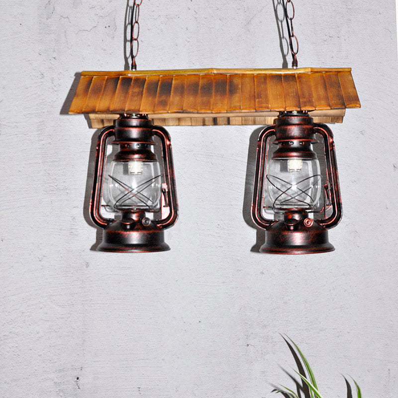 Kerosene Lamp Island Lighting Metallic Retro Industrial Style Pendant Lighting Fixtures for Restaurant