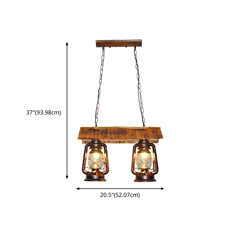 Kerosene Lamp Island Lighting Metallic Retro Industrial Style Pendant Lighting Fixtures for Restaurant