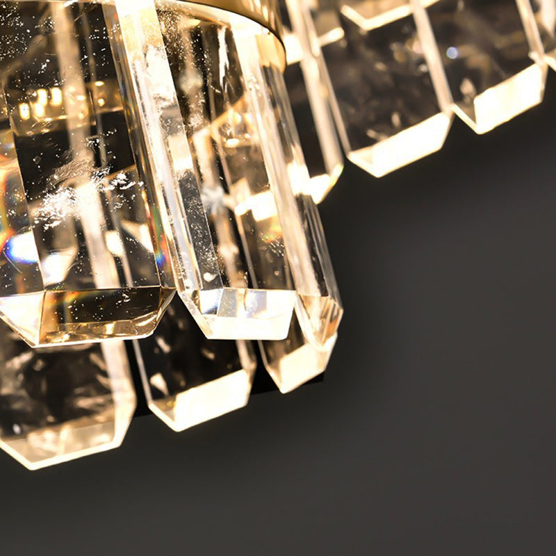 Oval Crystal Island Pendant Lighting Contemporary Dining Room Island Light Fixtures