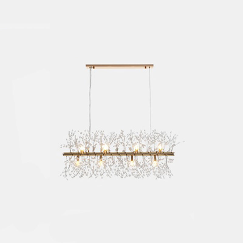 Luce a ciondolo di Crystal Island di ramificazione Modern Dining Room Isola lampade