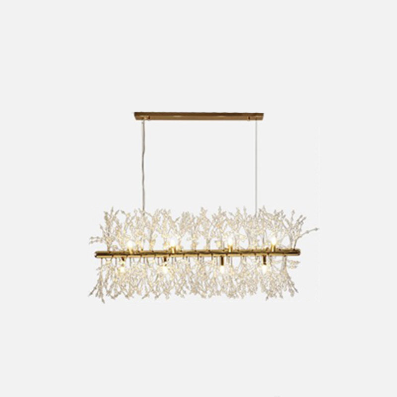 Luce a ciondolo di Crystal Island di ramificazione Modern Dining Room Isola lampade