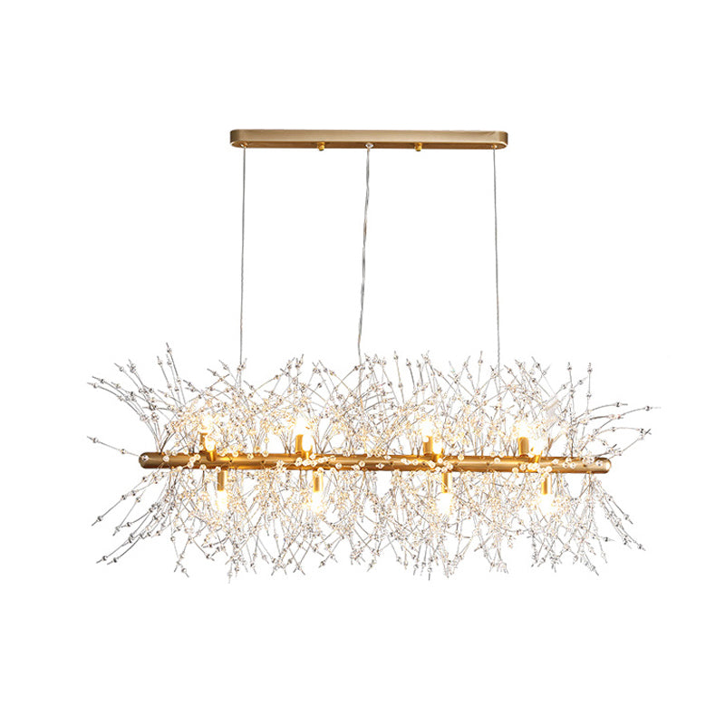 Luce a ciondolo di Crystal Island di ramificazione Modern Dining Room Isola lampade