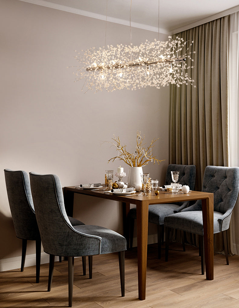 Luce a ciondolo di Crystal Island di ramificazione Modern Dining Room Isola lampade