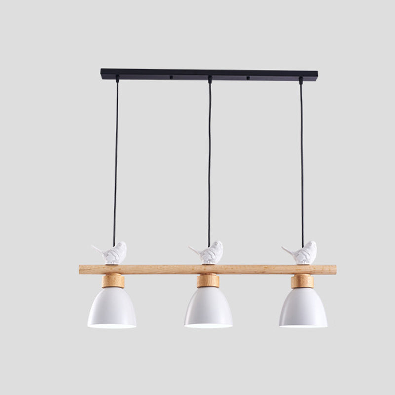 Metal 3 Lights Island Pendant Lighting Bell-Shaped Modern Island Light Fixtures for Dining Room