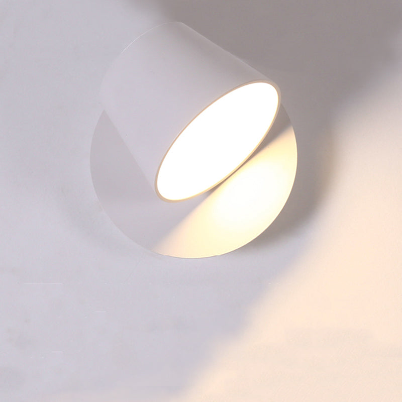 350 ° roteerbare cilindrische LED -wandlamp eigentijds minimalisme Bedide LED leeslampje met onafhankelijke schakelaarontwerp