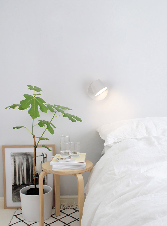 350 ° roteerbare cilindrische LED -wandlamp eigentijds minimalisme Bedide LED leeslampje met onafhankelijke schakelaarontwerp