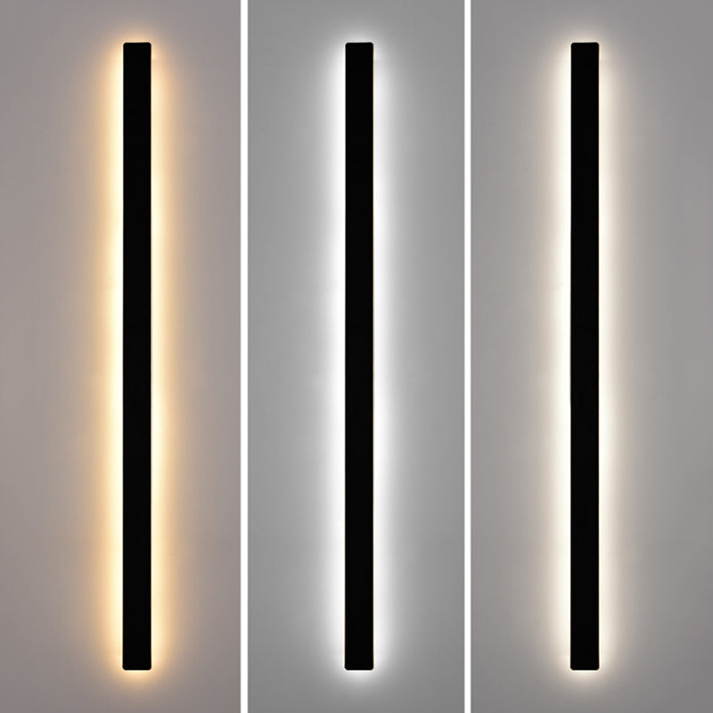 Estilo moderno de estilo minimalista de montaje lineal montura de pared de metal de pared de pared de pared lámpara para sala de estar