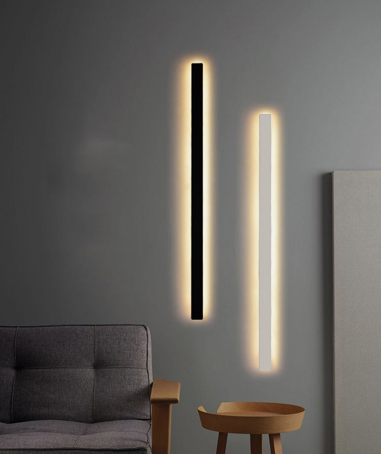 Estilo moderno de estilo minimalista de montaje lineal montura de pared de metal de pared de pared de pared lámpara para sala de estar