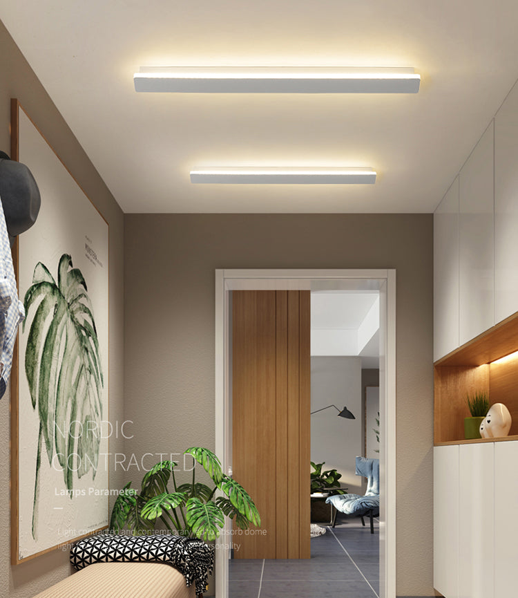 Estilo moderno de estilo minimalista de montaje lineal montura de pared de metal de pared de pared de pared lámpara para sala de estar