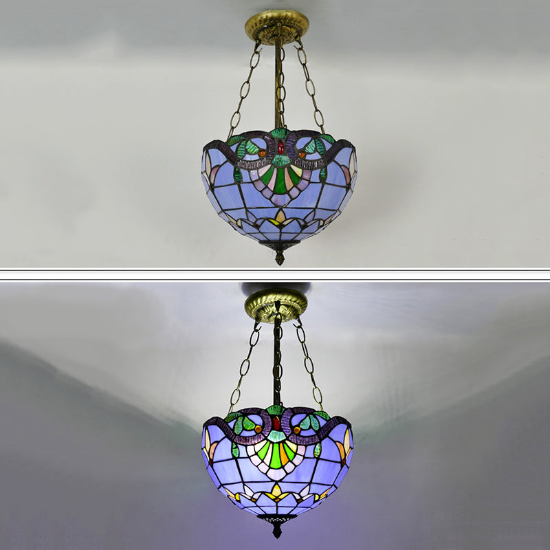 Koepelmeel kroonluchter verlichtingsarmatuur Tiffany-stijl veelkleurige gebrandschilderd glas kroonluchter hanglampje