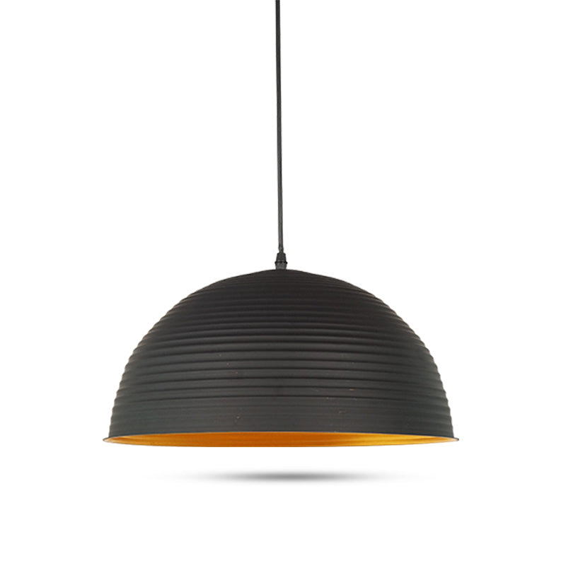 Lampada a sospensione a ciondolo a 1-bulba in oro industriale in alluminio interno appeso per il ristorante