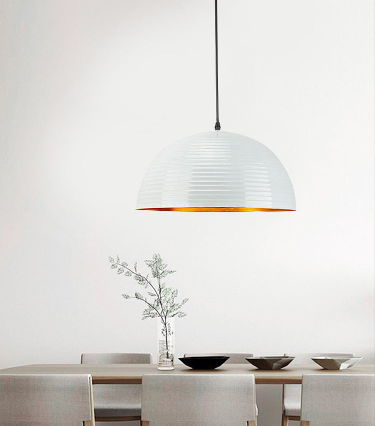 Lampada a sospensione a ciondolo a 1-bulba in oro industriale in alluminio interno appeso per il ristorante