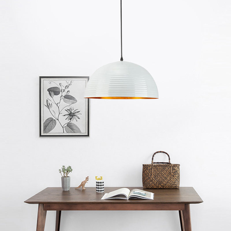 Lampada a sospensione a ciondolo a 1-bulba in oro industriale in alluminio interno appeso per il ristorante