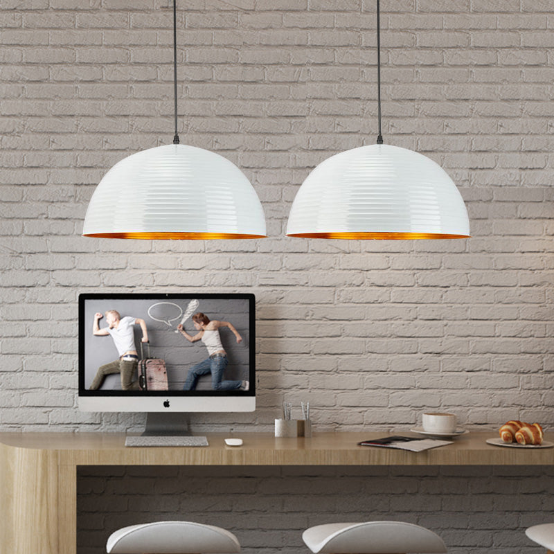 Lampada a sospensione a ciondolo a 1-bulba in oro industriale in alluminio interno appeso per il ristorante